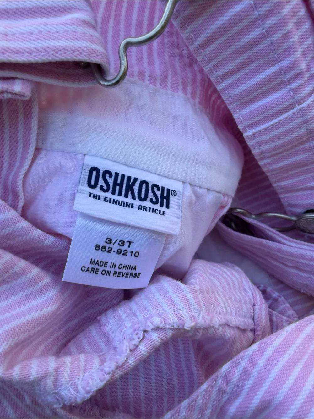 Pink & white stripe Oshkosh b’gosh Kids Overalls
